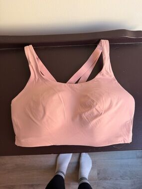 lululemon high energy support bra in pink haze